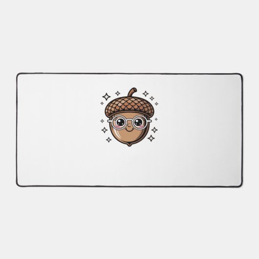 かわいいクラシックアコーンTシャツ デスクマット (正面)