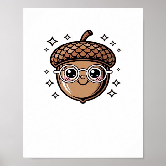 かわいいクラシックアコーンTシャツ ポスター (正面)