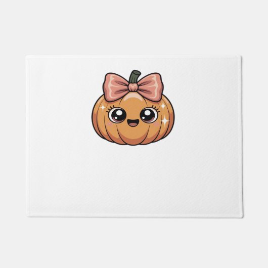 かわいいクラシックカボチャTシャツ ドアマット (正面)