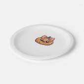 かわいいクラシックカボチャTシャツ ペーパープレート (アングル)