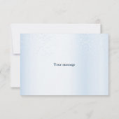 かわいいクラシックベビーベビーカー青フローラ美しい サンキューカード (裏面)