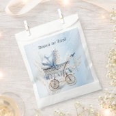 かわいいクラシックベビーベビーカー青フローラ美しい フェイバーバッグ (クリップ留めされた状態)