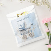 かわいいクラシックベビーベビーカー青フローラ美しい フェイバーバッグ (封をした状態)