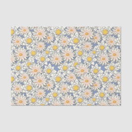 かわいいクラシックレトロパターンl黄色の花 薄葉紙