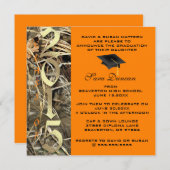 かわいいクラシック迷彩柄2015年エレガント卒業招待状 招待状 (正面/裏面)