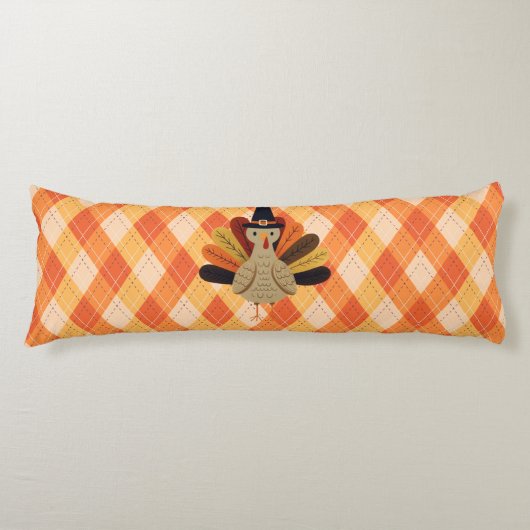 かわいいクラシック/ヴィンテージ感謝祭トルコ ボディピロー (正面)