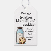 かわいいクラスバレンタイン「ミルクとコーヒー」トリートタグ ギフトタグ (正面)