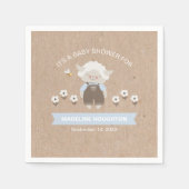 かわいいクラフトブルーラムボーイベビーシャワーナプキン スタンダードカクテルナプキン (正面)