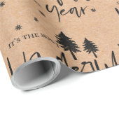 かわいいクラフト紙最も素晴らしい時間の年 ラッピングペーパー (ロールコーナー)