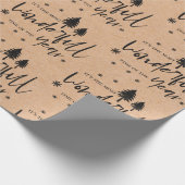 かわいいクラフト紙最も素晴らしい時間の年 ラッピングペーパー (角)