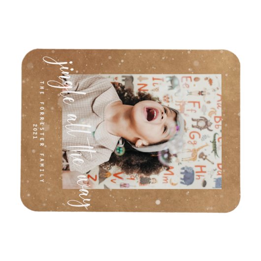 かわいいクラフトJingleオールウェイスクリプト2写真 マグネット (横)