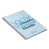 かわいいクラリネットのカスタムな青 ノートブック (右側)