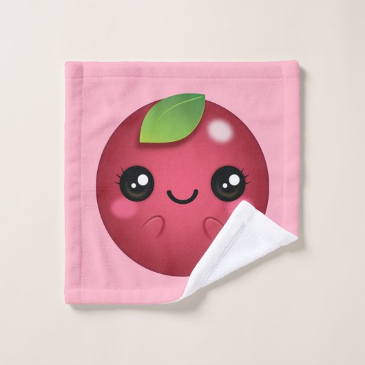 かわいいクランベリー ウォッシュタオル (ウォッシュタオル)