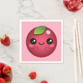 かわいいクランベリー スタンダードカクテルナプキン (インサイチュ)
