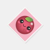 かわいいクランベリー スタンダードカクテルナプキン (角)