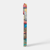 かわいいクリエイティブなキノコ小屋のイラスト iPhone 15ケース (左側面)