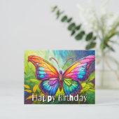 かわいいクリエイティブな蝶のアート ポストカード (スタンド正面)