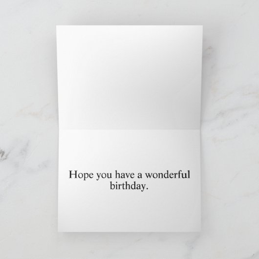 かわいいクリエイティブな蝶のアート 誕生日おめでとう カード (内部)