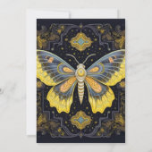 かわいいクリエイティブバタフライアートバースデーパーティー 招待状 (裏面)