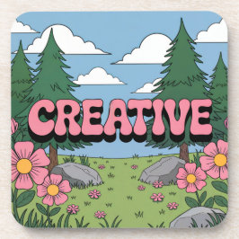 かわいいクリエイティブ肯定コースターセット コースター