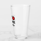 かわいいクリケットボール漫画の名前をカスタムするのスポーツプレゼント タンブラーグラス (左)