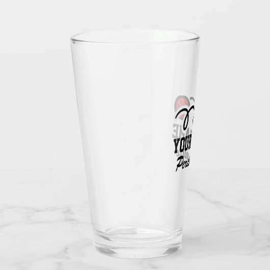 かわいいクリケットボール漫画の名前をカスタムするのスポーツプレゼント タンブラーグラス (右)