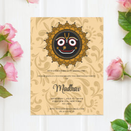 かわいいクリシュナのカード 誕生日のプレゼント - クリシュナアート 招待状