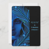 かわいいクリシュナのカード 誕生日のプレゼント - クリシュナアート 招待状 (正面)