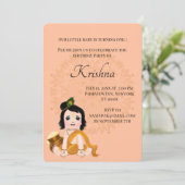 かわいいクリシュナの誕生日カード - クリシュナアート 招待状 (スタンド正面)