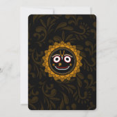 かわいいクリシュナの誕生日カード - クリシュナアート 招待状 (裏面)