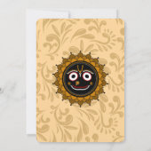 かわいいクリシュナの誕生日カード - クリシュナアート 招待状 (裏面)