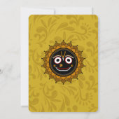 かわいいクリシュナの誕生日カード - クリシュナアート 招待状 (裏面)