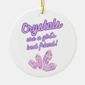 かわいいクリスタルは女の子の最高の友オーナメント セラミックオーナメント (正面)