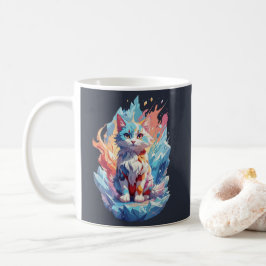 かわいいクリスタルファンタジー猫デザイン コーヒーマグカップ