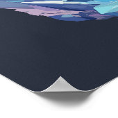 かわいいクリスタルファンタジー猫デザイン ポスター (角)