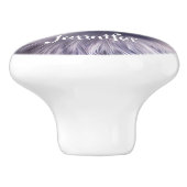 かわいいクリスタルブルーアイベビーフクロウ名前をカスタムする セラミックノブ (側面)