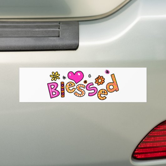 かわいいクリスチャンによって賛美される挨拶の文字の表現 バンパーステッカー (車上)