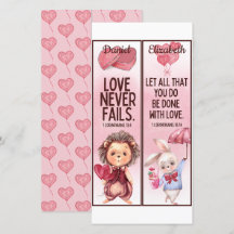 かわいいクリスチャンラブ聖書の詩子供用ブックマーク