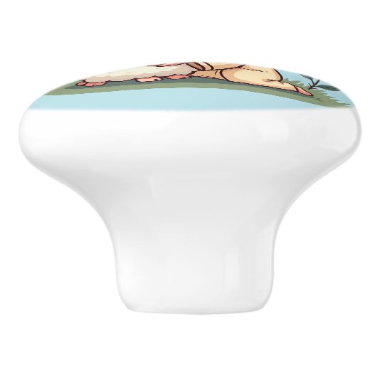 かわいいクリスチャン「イエズラブエウ」パステルデザイン セラミックノブ (側面)