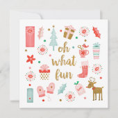 かわいいクリスマスああ何おもしろいフォトフラットカード (正面)