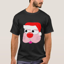 かわいいクリスマスうさぎのキャラクターグラフィックTシャツ