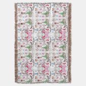 かわいいクリスマスおとぎ話絵を描手 スローブランケット (正面縦)