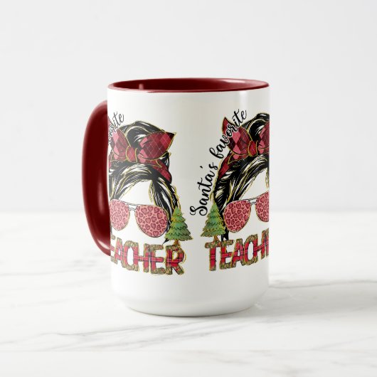 かわいいクリスマスお気に入りの先生マグカップ マグカップ (正面左)