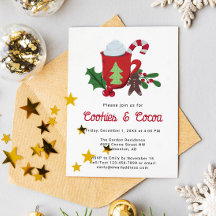 かわいいクリスマスお菓子とココアのホリデーパーティー