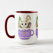 かわいいクリスマスかわいいバニーマグ マグカップ (左)