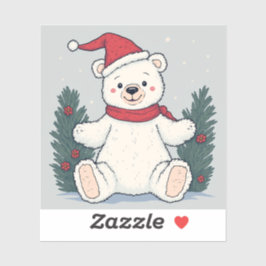 かわいいクリスマスくまステッカー シール