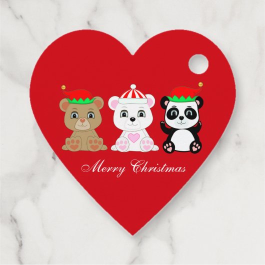 かわいいクリスマスくま3兄弟 フェイバータグ (裏面)