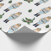 かわいいクリスマスくるみ割りパターン ラッピングペーパー (角)