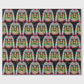 かわいいクリスマスくるみ割り醜いクリスマスセーター ラッピングペーパー (フラット)