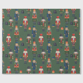 かわいいクリスマスくるみ割り ラッピングペーパー (フラット)